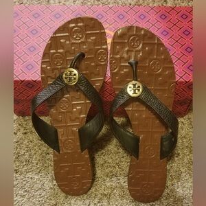 Tory Burch Thora Sandals in Black Size 9